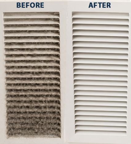 Professional vent before and after